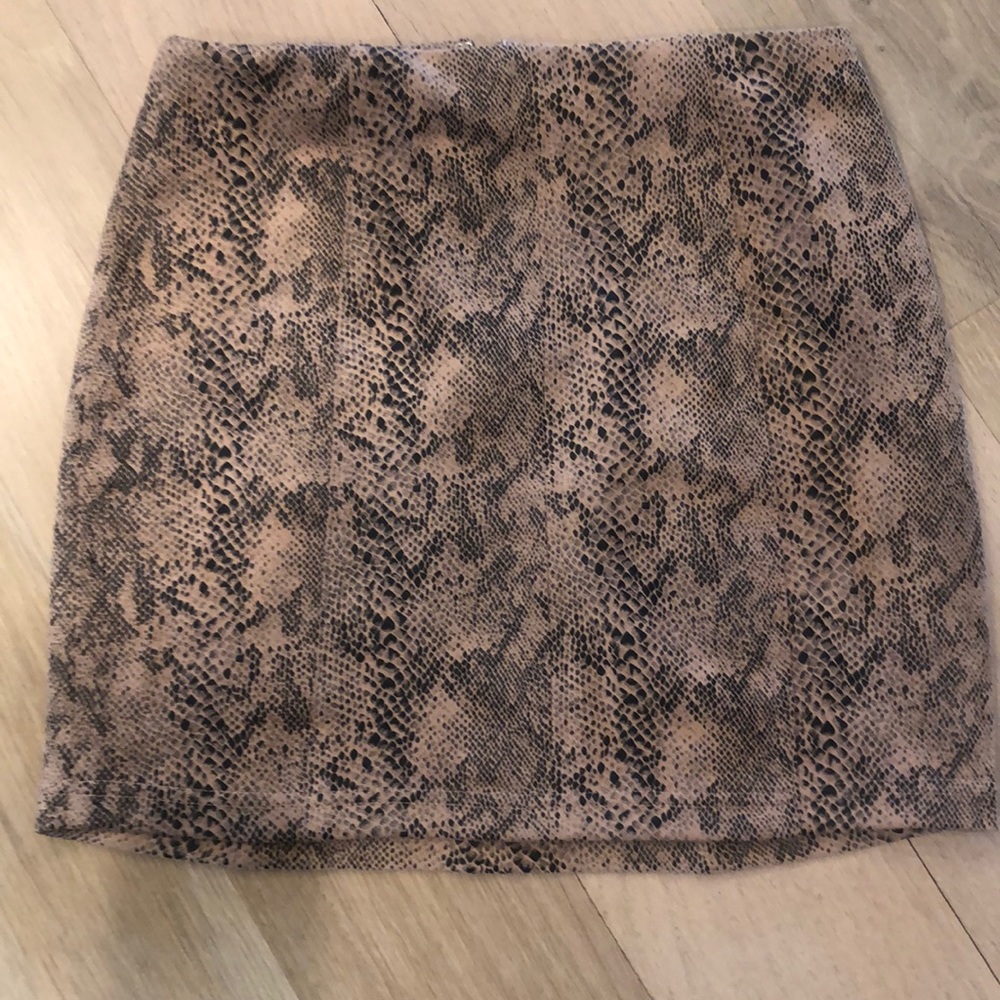 Wild honey snakeskin skirt